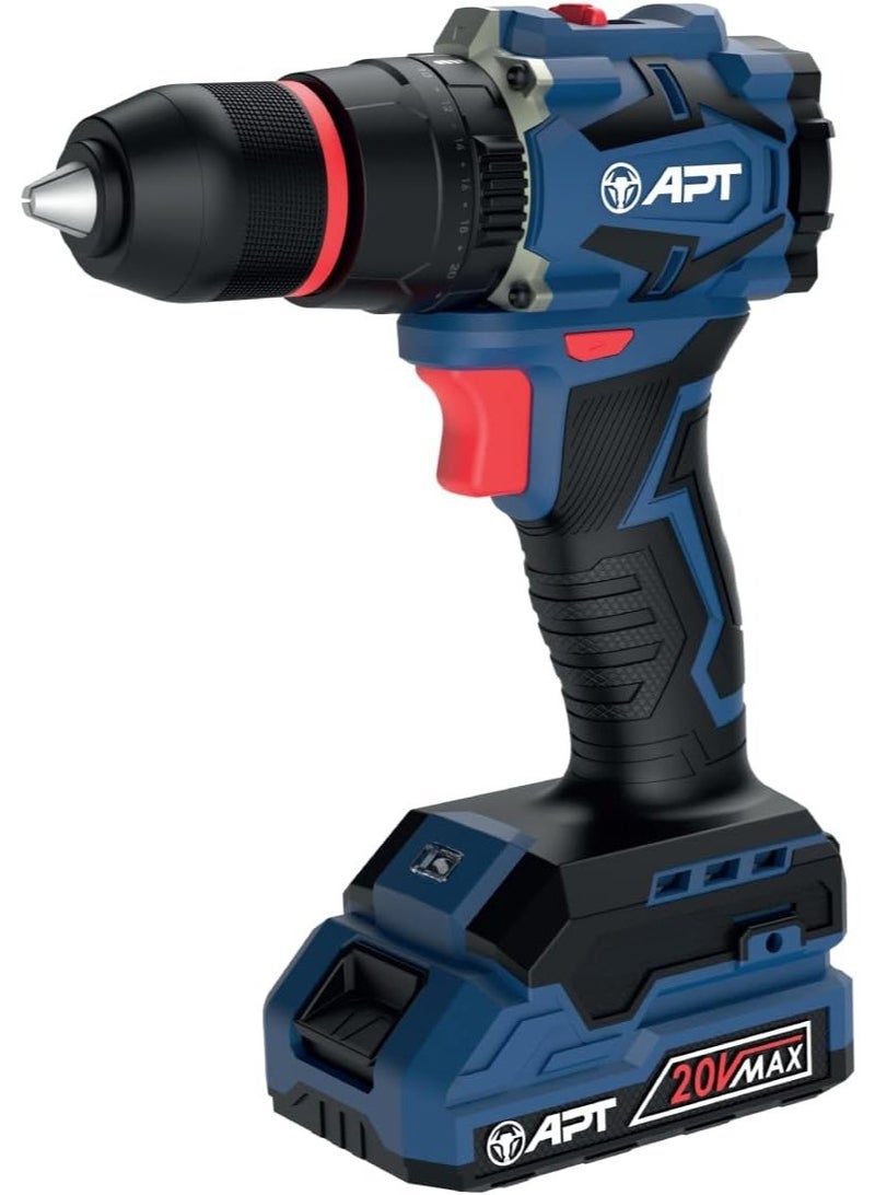 APT 20V MAX Lithium-Ion Cordless Impact Drill- 10mm 1 battery - Image 1